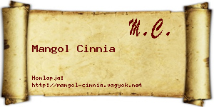 Mangol Cinnia névjegykártya